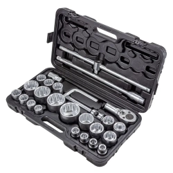 Набор инструментов ударных 26пр, 3/4''1''(12гр.)(17,19,21,22,24,27,30,32,33,34,35,36,36-6гр,38,41,46,50мм,1'':55,60,65мм),в кейсе Forsage F-68262-9