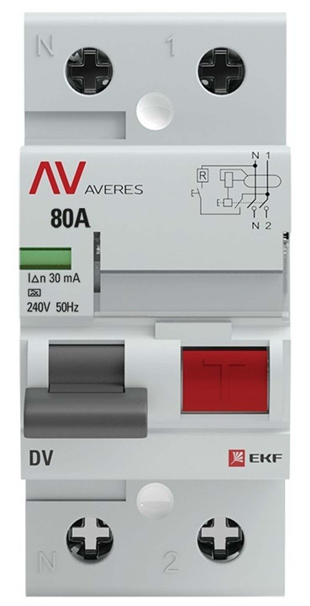 УЗО  EKF rccb-2-80-30-a-av