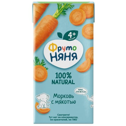 Сок Фруто Няня Морковь с мякотью 0,2 л