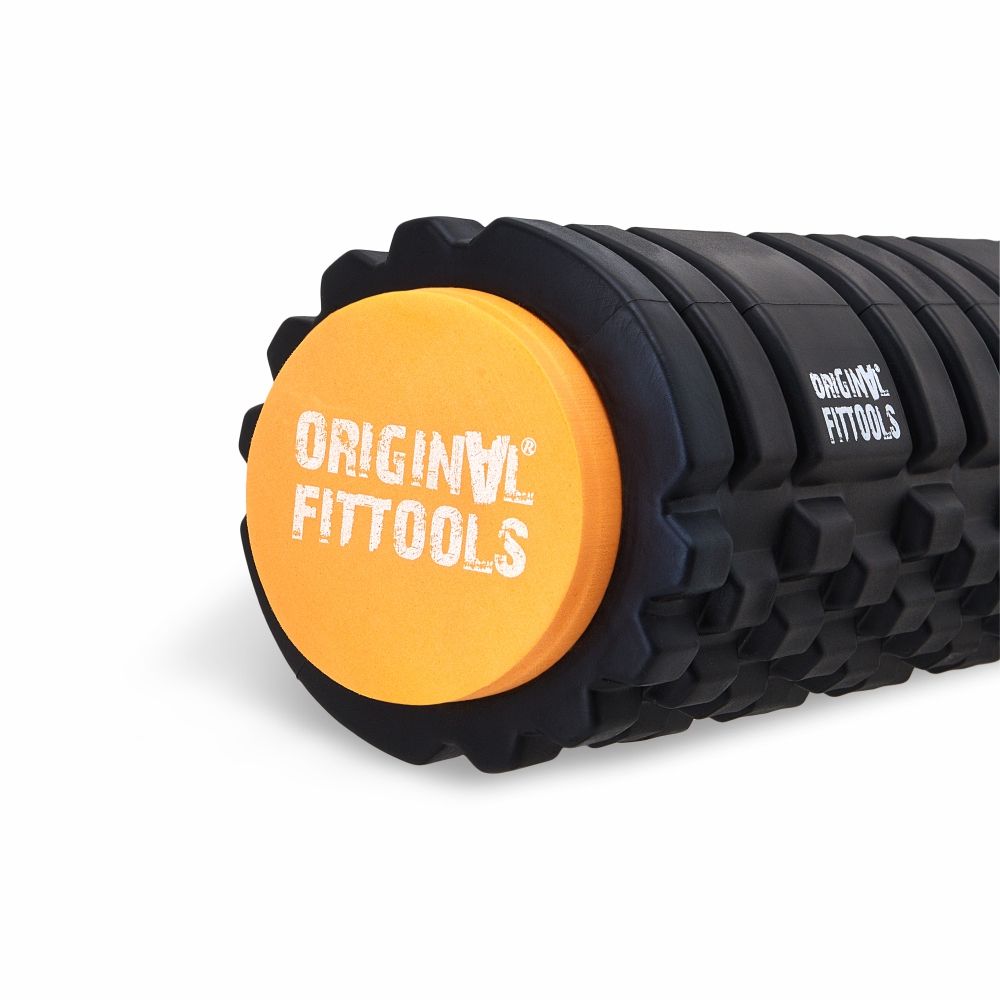 Цилиндр массажный 33 x 14 см черный двойной