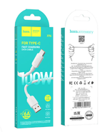 Кабель HOCO X96 USB-Type-C 100W 6A 1м PVC White