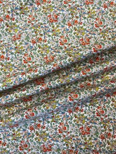 Хлопок Liberty белый с цветочным принтом Tana Lawn™ Cotton - Floral Rebellion