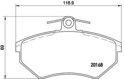BREMBO - P85011-BRB - Brake Pad Set, disc brake