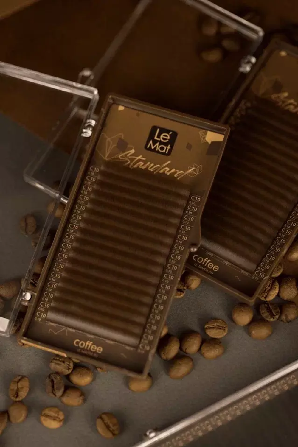 Ресницы коричневые Liberica Le Maitre "Standard Coffee" 16 линий MIX