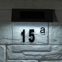 Светильник уличный ЭРА ERASF22-40 на солнечных батареях настенный Номер дома 2 4 LED | Садовые декоративные светильники