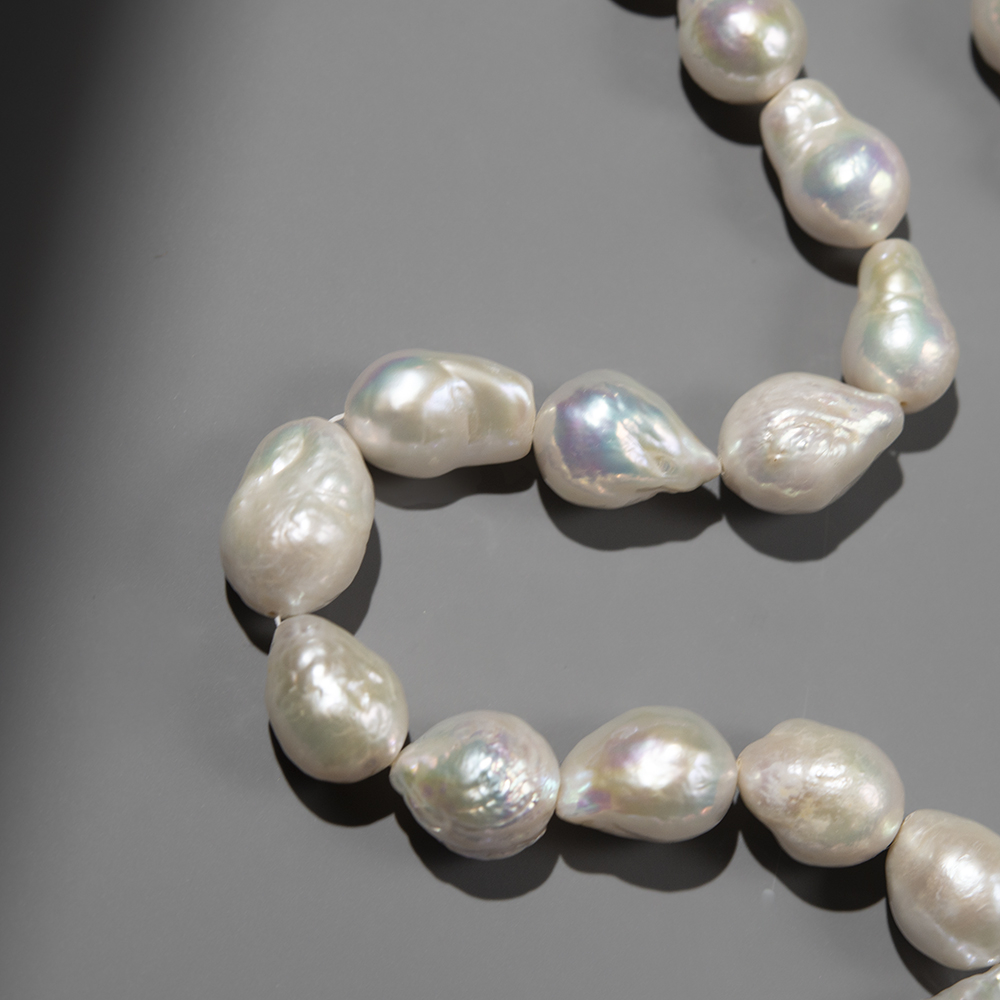 Жемчуг культивированный "Касуми", белый, 10-14*9-11мм