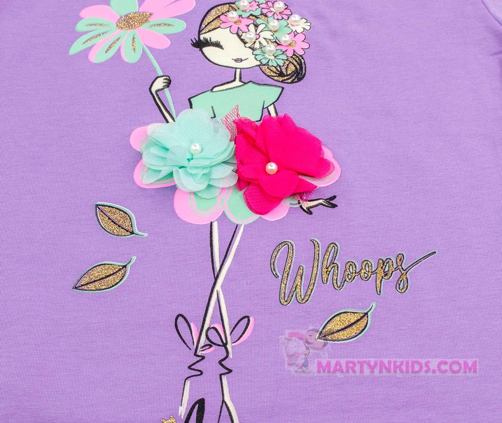 футболка Дама с цветком Whoops 4882
