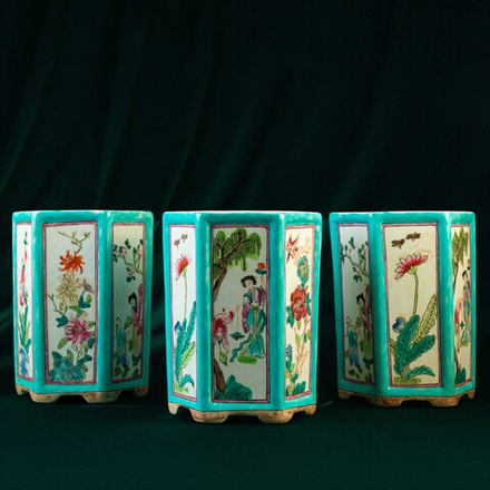 Шестиугольные вазы-кашпо