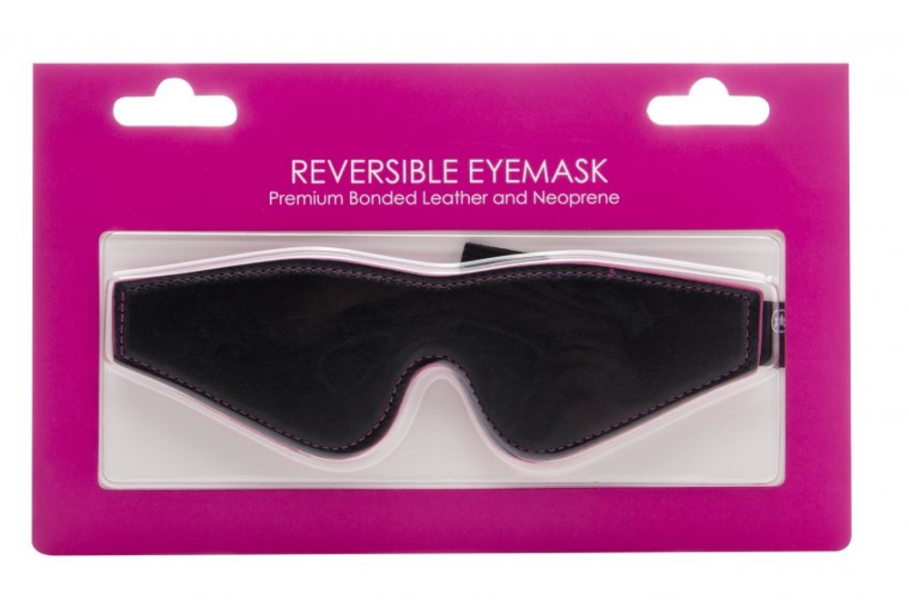 Чёрно-розовая двусторонняя маска на глаза Reversible Eyemask (Цвет: черный с розовым)