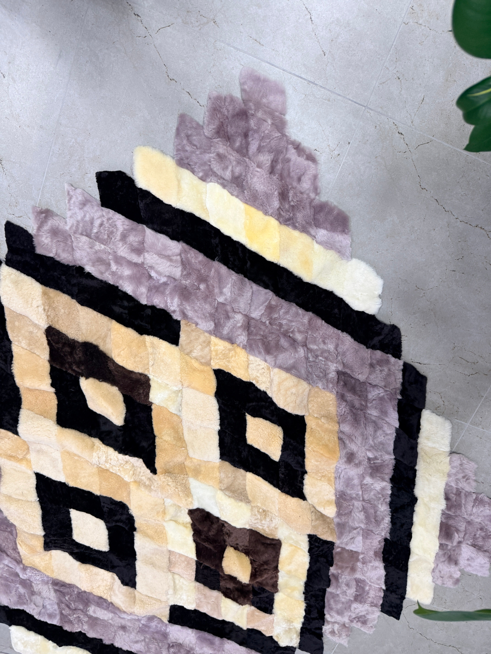 Меховой Коврик прикроватный накидка на кресло из овчины