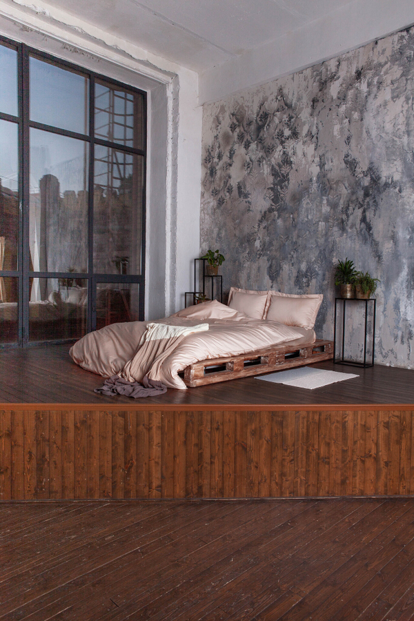 Постельное белье семейное Luxberry Daily Bedding бежевая пудра