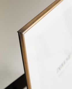 Zara Home Фоторамка из стекла, цвет золотой, 19.4 см