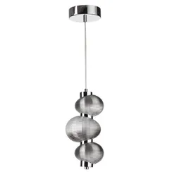 5096/12L L-VISION ODL25 361 хром/дымчатый градиент/металл/стекло Подвес LED 12W 4000K 1492Лм BRUCO