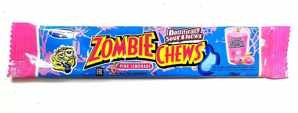 Кислая жевательная конфета Profisa Mega Zombie Pink Lemonade  20 г
