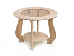 Стол журнальный СЖ-24 с рисунком Р-4/дуб сонома