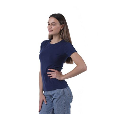 Женская футболка темно-синяя Sergio Dallini SDT651-3