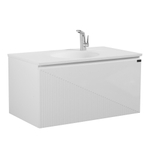 Тумба с раковиной Black&White Universe 90 см U918.900-2 glossy white