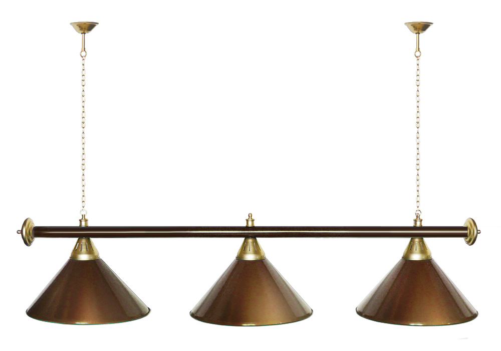 Лампа STARTBILLIARDS 3 пл. (плафоны золотые,штанга золотая,фурнитура золото)