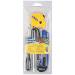 Набор инструментов Tramontina MASTER 43408/118 4 предмета (2 отвертки, строительный нож, рулетка 2 м) | Tramontina