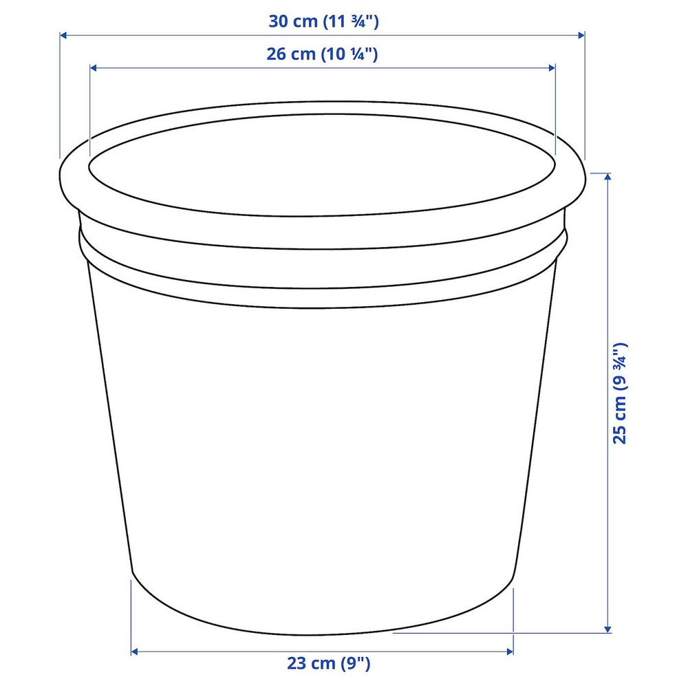 IKEA CURRYBLAD  (ИКЕА СУРРЙБЛАД)  -  Горшок для цветов, открытый терракотовый, 26 см