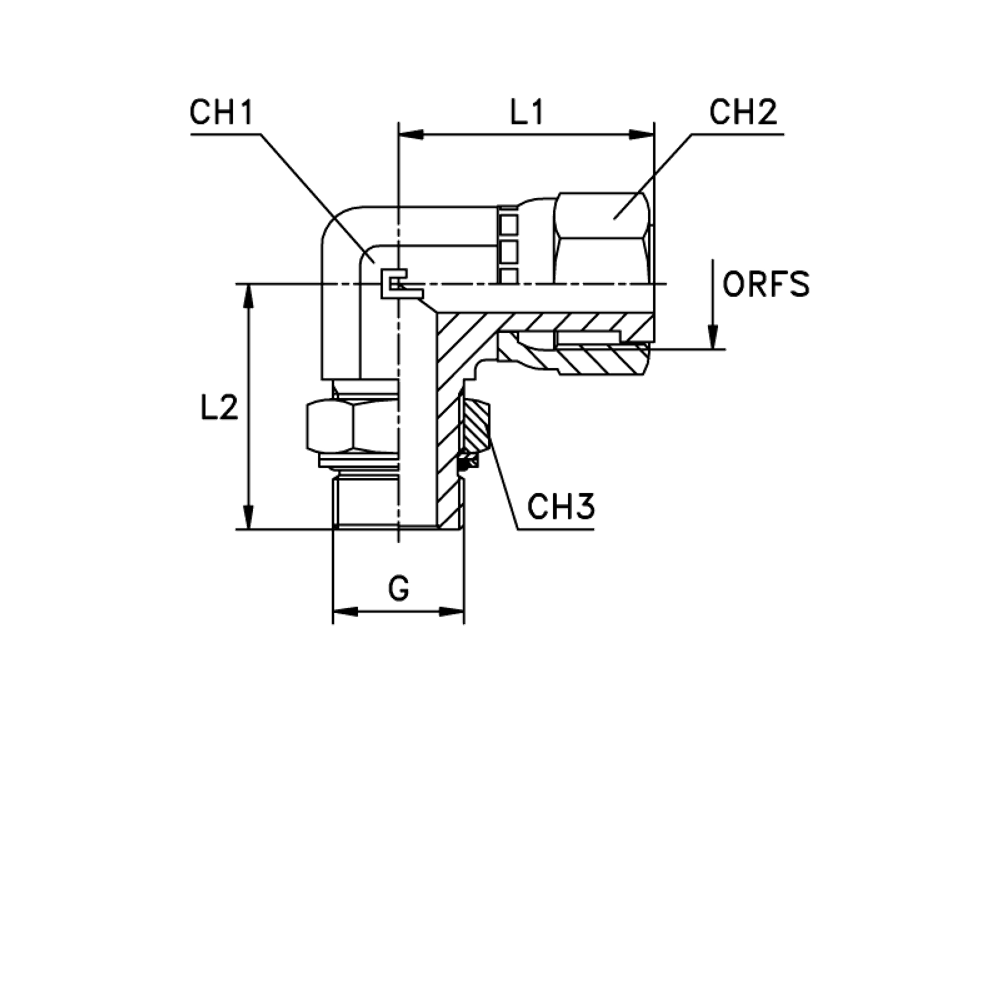 ФИТТИНГ ORFS ELBOW 20-3/4
