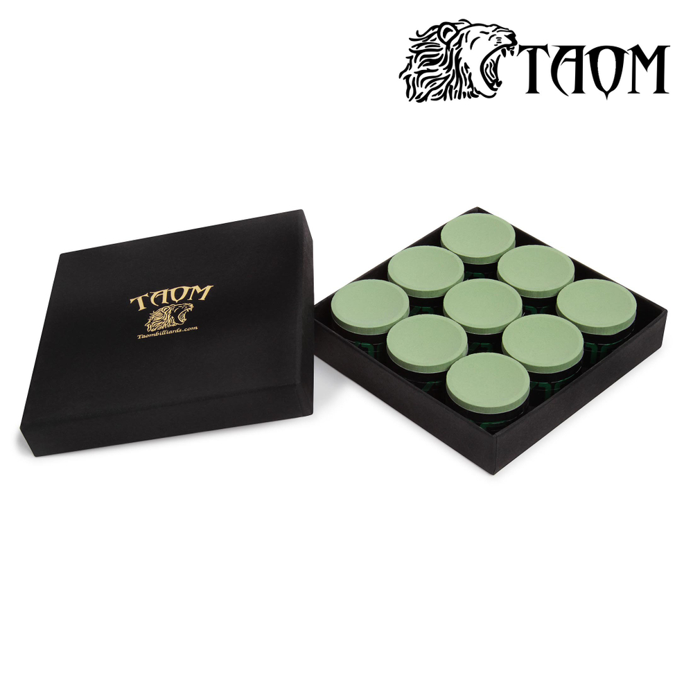 Мел бильярдный "Taom V10 Chalk" Green 9шт.