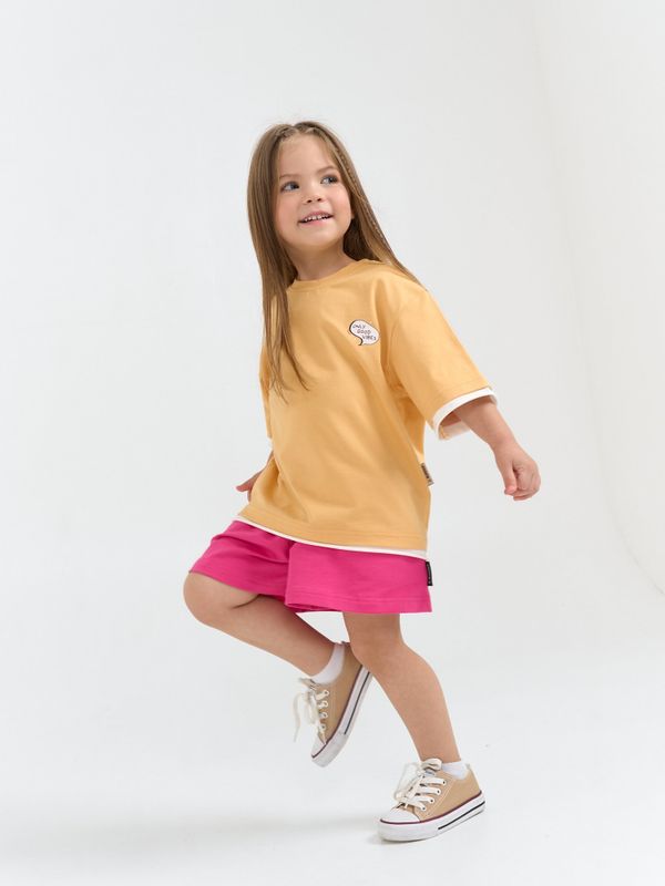 Футболка оверсайз с контрастной отделкой 