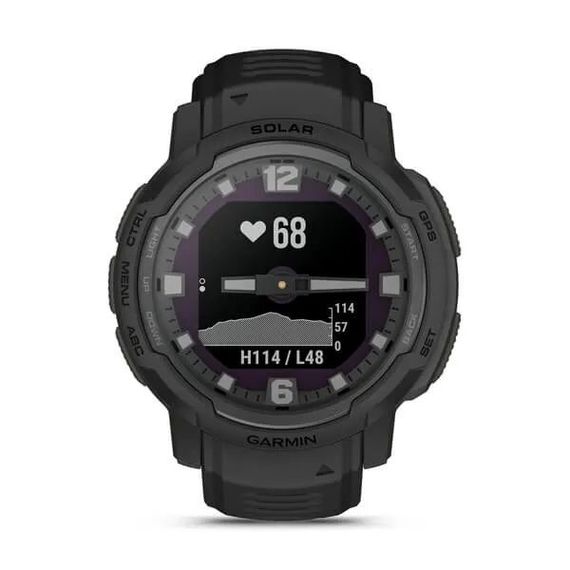 Умные часы Garmin INSTINCT CROSSOVER SOLAR - Tactical Edition, черный