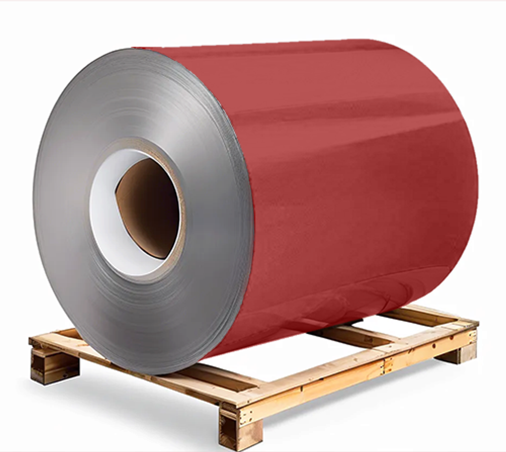 Сталь оцинкованная 0,7х1250х3000 мм RAL 3003 рубиново-красный Грунт обр.стороны / защ.пленка