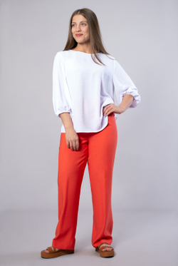 Блузка женская 3246ЛП, белый #30Б093246ЛП