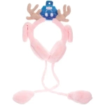 Наушники меховые с двигающимися ушками «Santa's Friend», цвет розовый ( подвес Ultramarine)