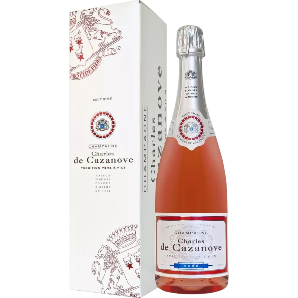 Шампанское Charles De Cazanove Tradition Pere End Fils Tete De Cuvee Brut Rose 0,75 л. В подарочной коробке