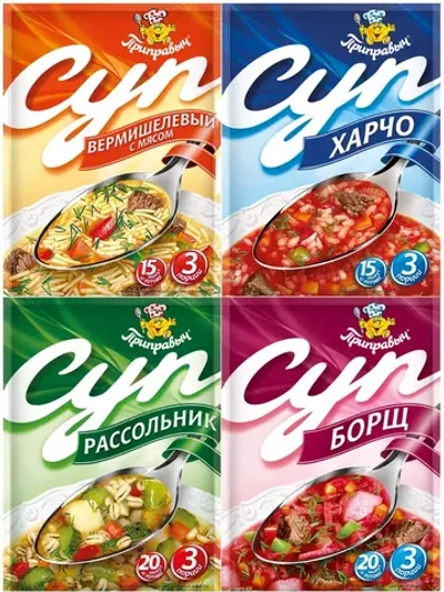 Супы быстрого приготовления ассорти 4 шт