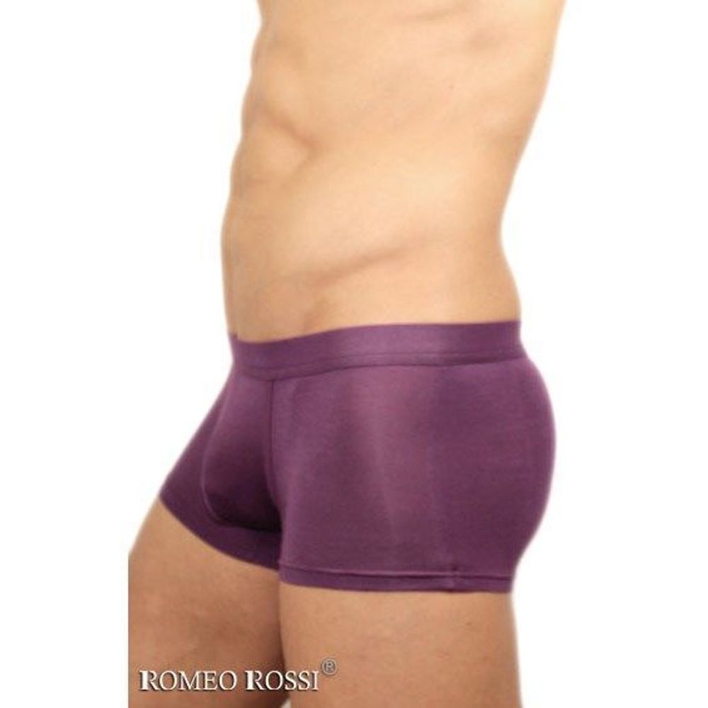 Мужские трусы боксеры фиолетовые Romeo Rossi RR6006