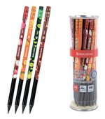 Карандаш ч/г HB "Juicy fruit" с ластиком, корпус ассорти (BRAUBERG)