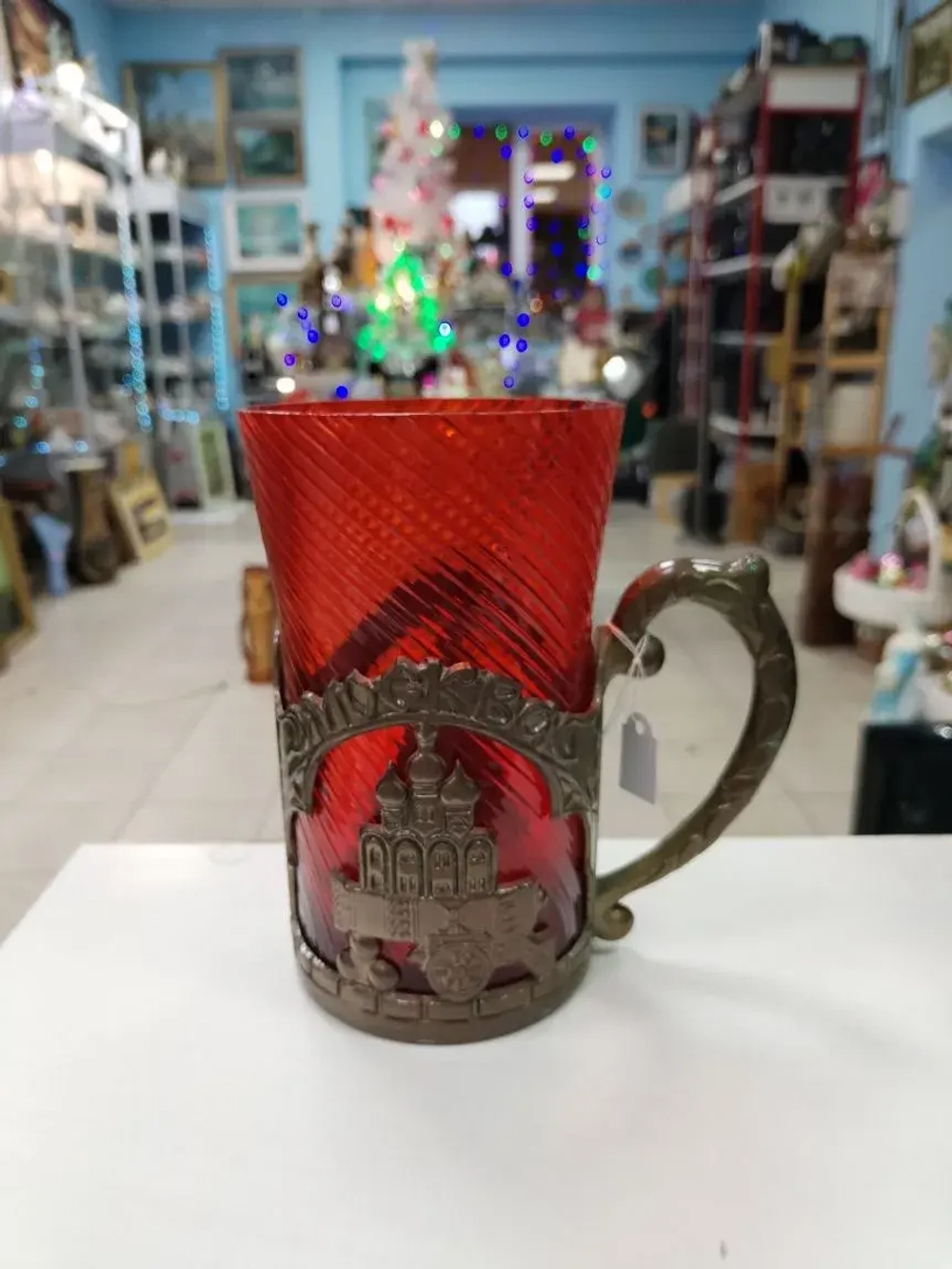 Подстаканник Москва Царь колокол, силумин,рубиново