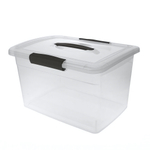 Ящик для хранения Keeplex Vision с защелками и ручкой 11л 35х23,5х22,2см прозрачный кристалл