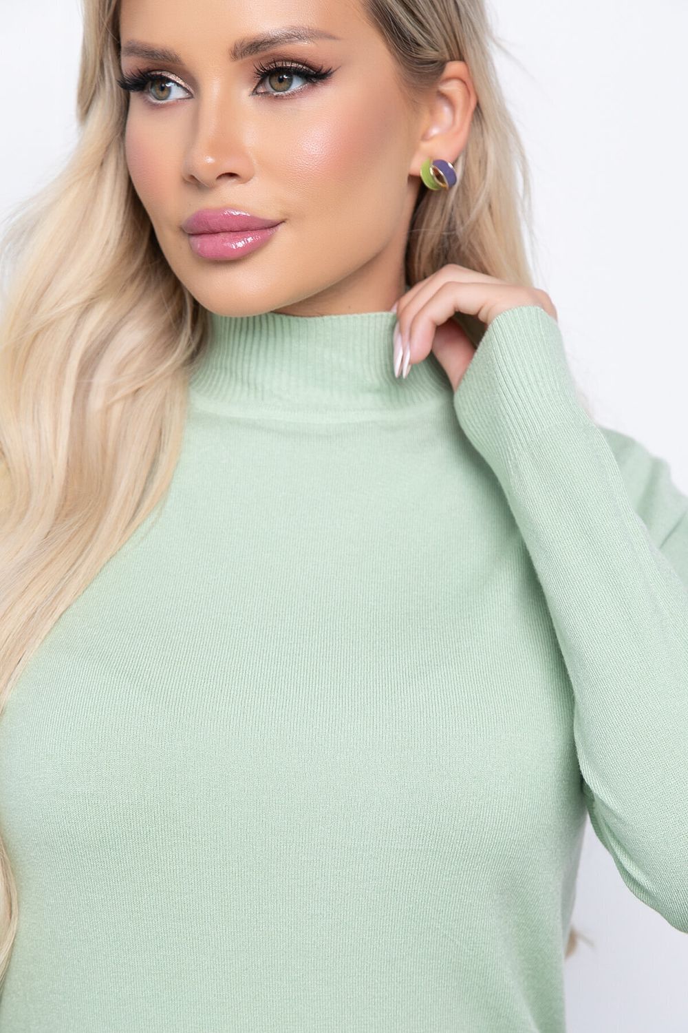 Водолазка "Осенняя история" Б7235 (фисташка) LT Collection (Акция)