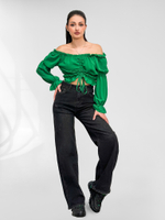 Топ Miss Sumaya 185 на резинке с длинным рукавом и затяжками спереди