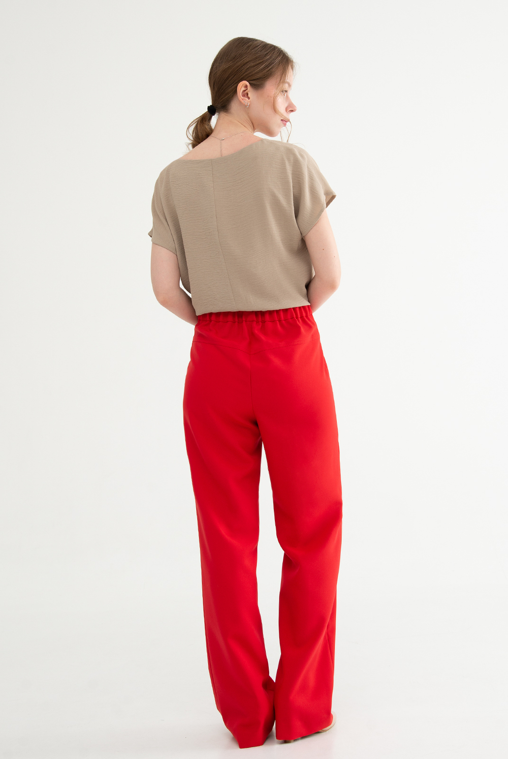 Брюки женские 3667зпа, красный #513Кр023667зпа