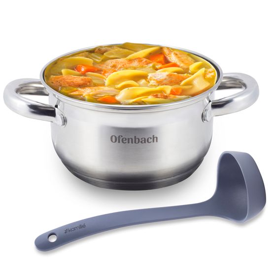 Набор кастрюль 4 предмета (1,1 л; 1,7 л) Ofenbach NB 100003 из нержавеющей стали