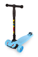 Самокат 3-х колесный, свет, звук, 2 (голубой)