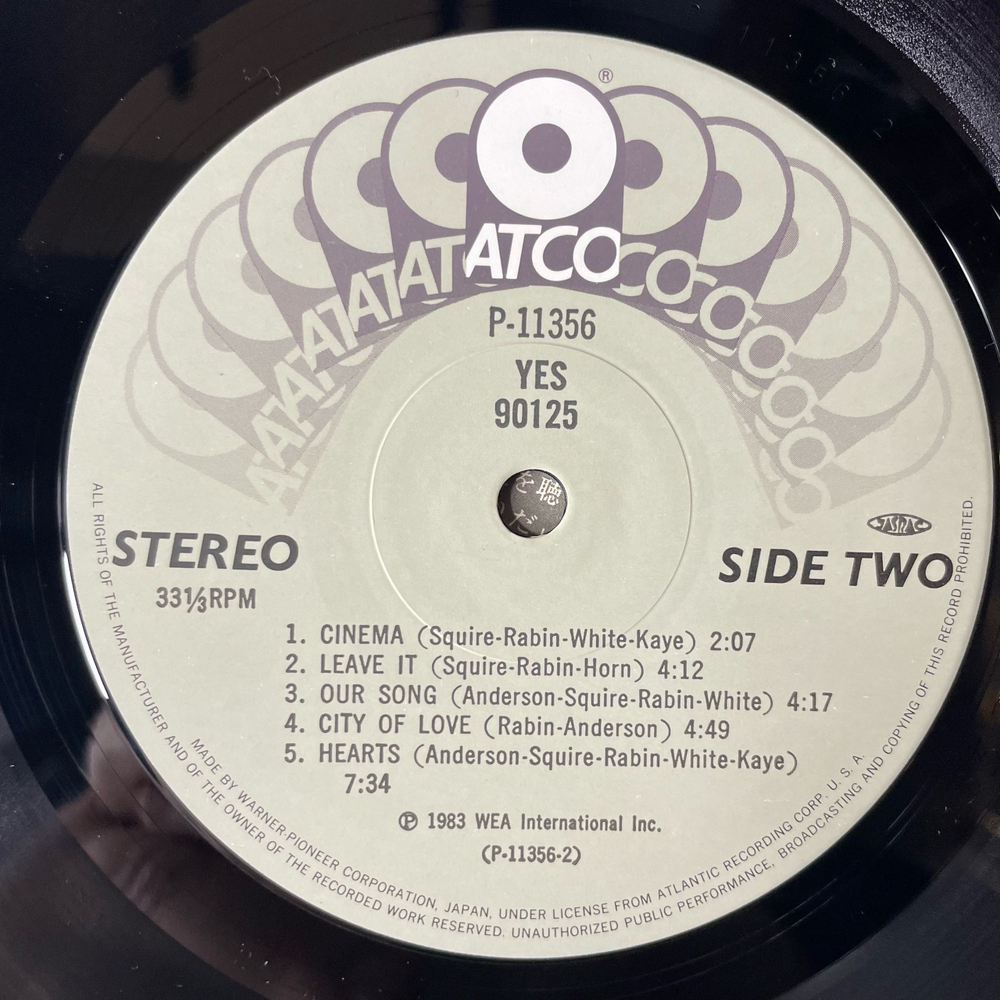 Винтажная виниловая пластинка LP Yes 90125 (Япония 1983) (Без Оби) Owner Of A Lonely Heart