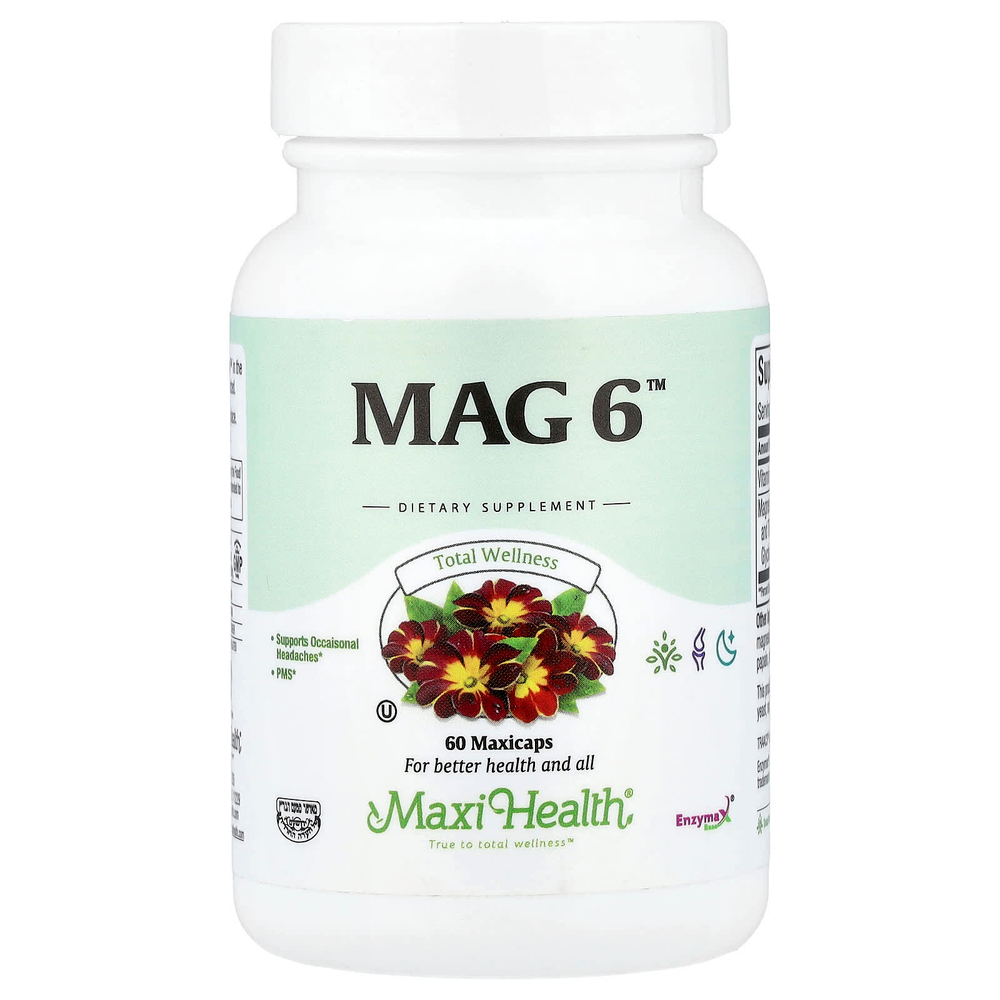 Maxi Health, Mag 6™, 60 капсул Maxcaps