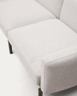 Sorells 5-местный угловой садовый диван из алюминия с зеленой отделкой