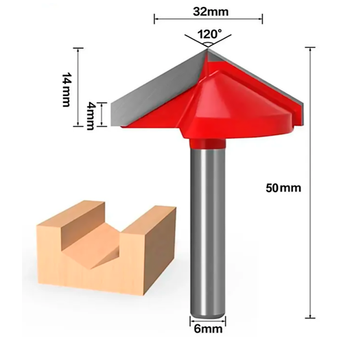 Фреза V-образная 32 х 120