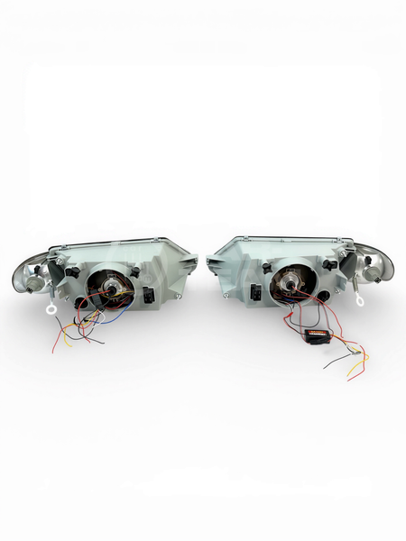 Фары ВАЗ 2113, 2114, 2115 передние в стиле AUDI White Crystal с Bi LED модулями, тонированные поворотники