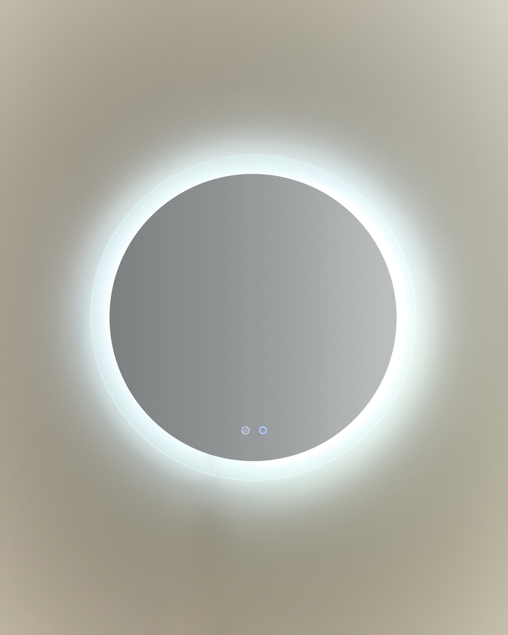 Круглое зеркало для ванной Mervi со LED подсветкой и защитой от запотевания Ø 60 см