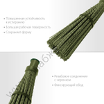 СИБИН 440х190мм, круглая с фиксирующим ободом, полипропилен, коническое резьбовое соединение, пластиковая метла (39223)