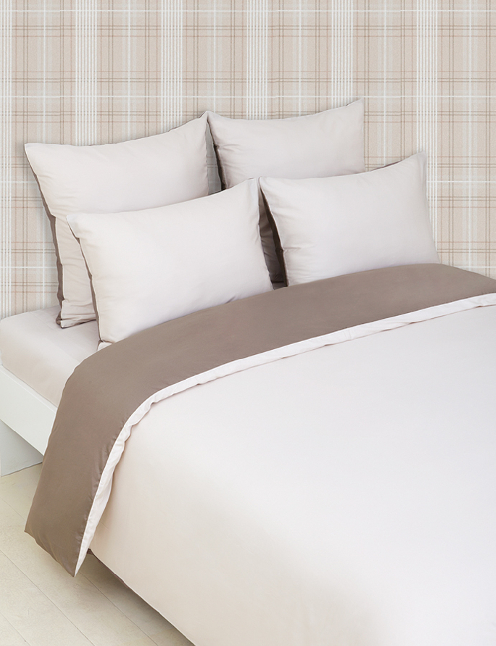 Простыня на резинке 200x200x30 Bovi Duetto7 бежевая